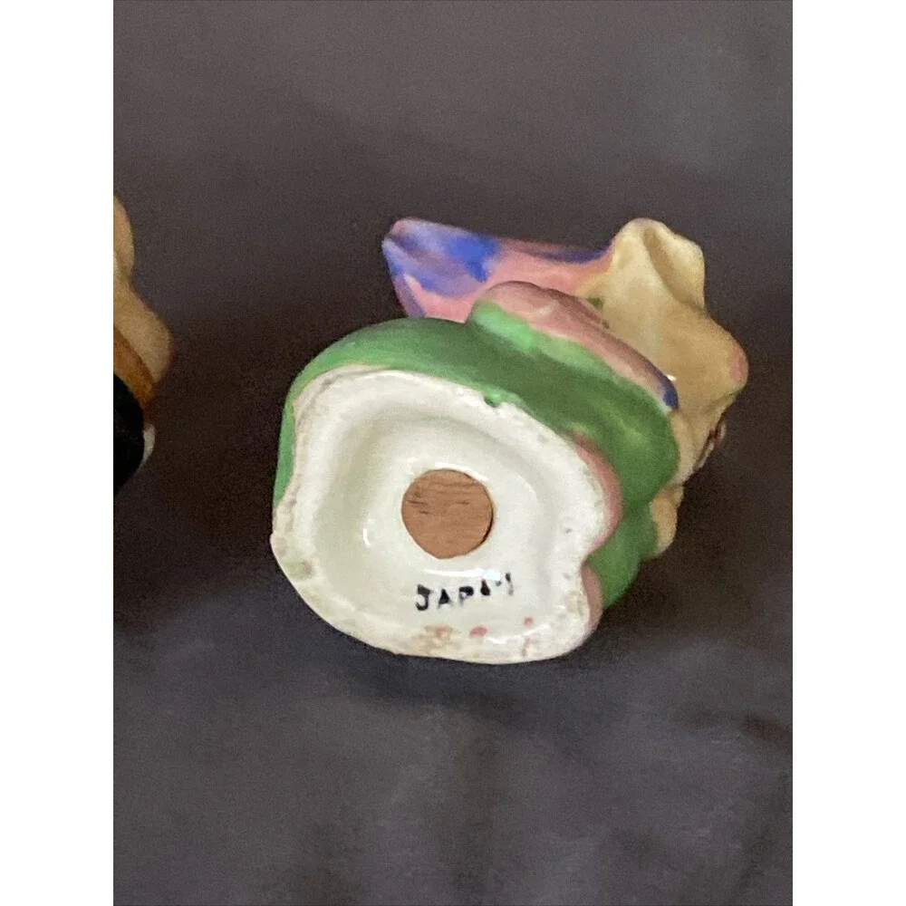 Elf Pixie Vintage Salt & Pepper Shaker Set Kneeling Japan